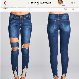 ISO any size/distress jeans holes distress ankles